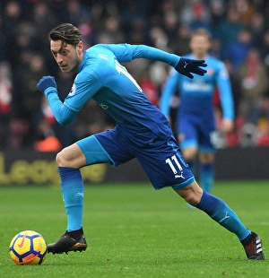 Southampton V Arsenal 2017-18 Prints: Mesut Ozil in Action: Southampton vs. Arsenal, Premier League 2017-18