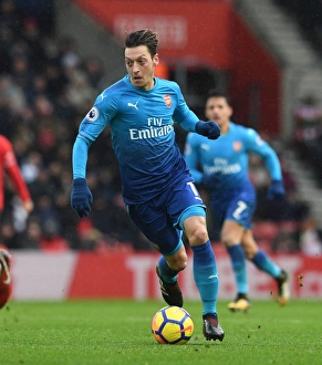 Southampton V Arsenal 2017-18 Prints: Mesut Ozil in Action: Southampton vs. Arsenal, Premier League 2017-18