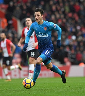 Southampton V Arsenal 2017-18 Prints: Mesut Ozil in Action: Southampton vs. Arsenal, Premier League 2017-18