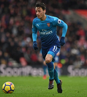 Southampton V Arsenal 2017-18 Prints: Mesut Ozil in Action: Southampton vs. Arsenal, Premier League 2017-18