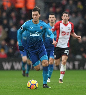 Southampton V Arsenal 2017-18 Prints: Mesut Ozil in Action: Southampton vs. Arsenal, Premier League 2017-18