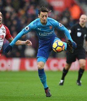 Southampton V Arsenal 2017-18 Prints: Mesut Ozil in Action: Southampton vs Arsenal, Premier League 2017-18