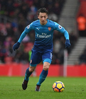 Southampton V Arsenal 2017-18 Prints: Mesut Ozil in Action: Southampton vs Arsenal, Premier League 2017-18