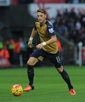 Swansea City V Arsenal 2015-16 Prints: Mesut Ozil: In Action Against Swansea City, Premier League 2015-16
