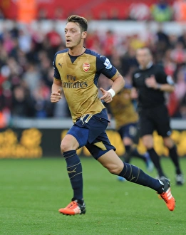Swansea City V Arsenal 2015-16 Prints: Mesut Ozil in Action: Swansea City vs. Arsenal, Premier League 2015-16