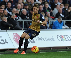 Swansea City V Arsenal 2015-16 Prints: Mesut Ozil in Action: Swansea City vs Arsenal, Premier League 2015-16