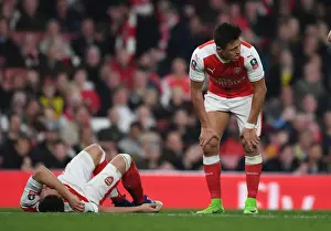 Arsenal V Lincoln City 2016-17 Prints: Mesut Ozil and Alexis Sanchez: Arsenal's Star Duo in FA Cup Quarter-Final Showdown against Lincoln City