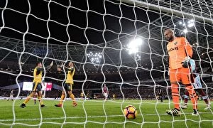 West Ham United v Arsenal 2016-17 Collection: Mesut Ozil and Alexis Sanchez Celebrate Goal Against West Ham United, 2016-17 Premier League
