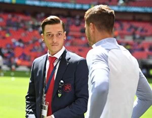 Images Dated 6th August 2017: Mesut Ozil and Alvaro Morata Reunited: A Star-Studded Rivalry at the FA Community Shield