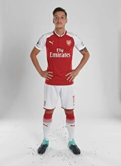 Arsenal 1st team Photocall 2017-18 Collection: Mesut Ozil at Arsenal 2017-18 Team Photocall