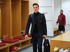 Arsenal V Newcastle United 2018-19 Prints: Mesut Ozil in Arsenal Changing Room Before Arsenal vs Newcastle United