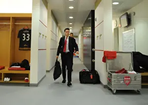 Arsenal V Chelsea 2015-16 Prints: Mesut Ozil in Arsenal Home Changing Room Before Arsenal vs Chelsea (2015-16)