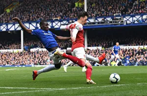 Everton V Arsenal 2018-19 Prints: Mesut Ozil (Arsenal) Kurt Zouma (Everton)