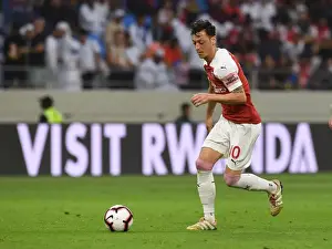 Mesut Ozil of Arsenal during the match between Al-Nasr Duabi SC and Arsenal at Al Maktoum Stadium on March 26