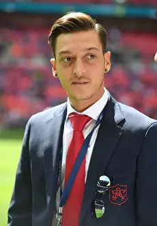 Arsenal V Chelsea - FA Community Shield 2017-18 Prints: Mesut Ozil: Arsenal Star's Pre-Match Focus at 2017-18 FA Community Shield vs Chelsea
