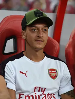 Arsenal V Atletico Madrid 2018-19 Prints: Mesut Ozil: Arsenal Star's Pre-Match Focus Against Atletico Madrid in 2018 International Champions Cup