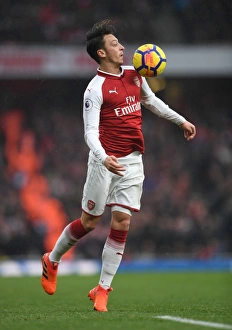 Arsenal V Tottenham Hotspur 2017-18 Prints: Mesut Ozil: Arsenal vs. Tottenham Hotspur, Premier League Showdown (2017-18)