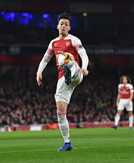 Arsenal V BATE Borisov 2018-19 Prints: Mesut Ozil: Arsenal's Europa League Battle against BATE Borisov, 2018-19