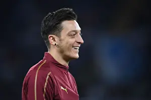 Napoli V Arsenal 2018-19 Prints: Mesut Ozil - Arsenal's Focus Before Napoli Showdown in Europa League Quarterfinals (2018-19)