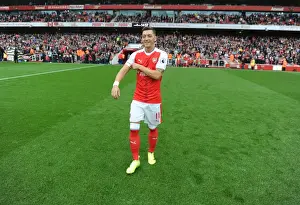 Arsenal V Southampton 2016-17 Prints: Mesut Ozil: Arsenal's Focused Star Readies for Arsenal vs Southampton (Premier League 2016-17)
