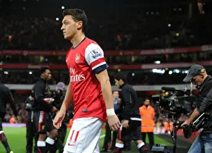 Arsenal V Liverpool 2013-14 Prints: Mesut Ozil: Arsenal's Star Player Ahead of Arsenal vs. Liverpool (2013-14)