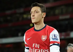 Arsenal V Manchester United 2013-14 Prints: Mesut Ozil: Arsenal's Star Player Gears Up for Arsenal vs Manchester United (2013-14)