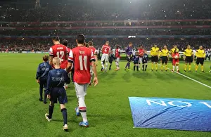 Arsenal V Napoli 2013-14 Prints: Mesut Ozil: Arsenal's Star Player Prepares for Arsenal v Napoli Champions League Clash