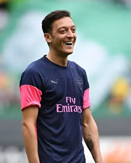 Sporting Lisbon V Arsenal 2018-19 Prints: Mesut Ozil: Arsenal's Star Prepares for Europa League Showdown against Sporting Lisbon
