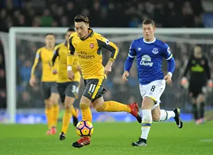 Everton V Arsenal 2016-17 Prints: Mesut Ozil Breaks Past Ross Barkley: Everton vs Arsenal, Premier League 2016-17