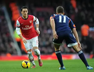 Arsenal V Fulham 2013-14 Prints: Mesut Ozil Chases Down Alexander Kacaniklic: Arsenal vs Fulham, Premier League 2013-14