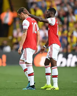 Mesut Ozil Consoled by Ainsley Maitland-Niles After Substitution: Watford vs Arsenal, Premier League 2019-20