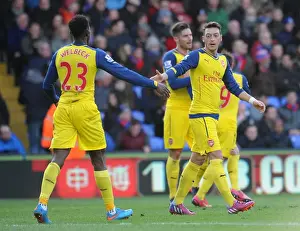 Crystal Palace V Arsenal 2014-15 Prints: Mesut Ozil and Danny Welbeck Celebrate Arsenal's Second Goal vs Crystal Palace, 2015