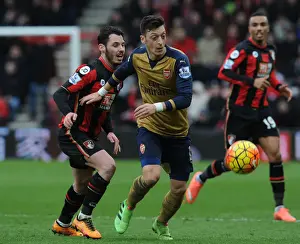 Bournemouth V Arsenal 2015-16 Prints: Mesut Ozil Darts Past Adam Smith: Arsenal's Brilliant Moment vs