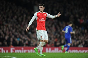 Images Dated 24th January 2016: Mesut Ozil at Emirates: Arsenal vs Chelsea, Premier League 2015-16
