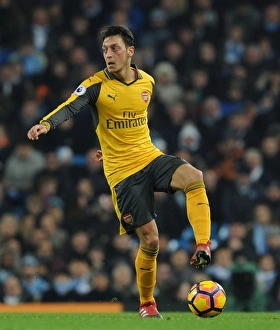 Manchester City V Arsenal 2016-17 Prints: Mesut Ozil at Etihad Stadium: Manchester City vs. Arsenal, Premier League 2016-17