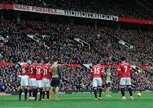 Manchester United V Arsenal 2015/16 Prints: Mesut Ozil: Focused on Free Kick at Old Trafford (Manchester United vs)