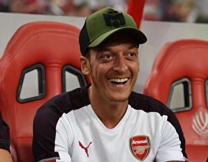 Arsenal v Atletico Madrid 2018-19 Collection: Mesut Ozil: Focused and Ready - Arsenal Footballer's Pre-Match Moment vs Atletico Madrid, 2018