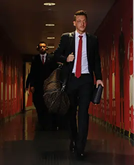 Arsenal V Stoke City 2014-15 Prints: Mesut Ozil Heads to the Arsenal Changing Room before Arsenal vs Stoke City