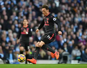 Manchester City V Arsenal 2017-18 Prints: Mesut Ozil: In the Heart of the Manchester City vs Arsenal Battle (2017-18)
