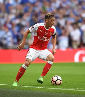 Arsenal V Chelsea - FA Cup Final 2017 Prints: Mesut Ozil Lifts FA Cup: Arsenal's Victory over Chelsea (2017)