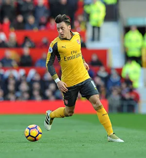 Manchester United V Arsenal 2016-17 Prints: Mesut Ozil at Old Trafford: Manchester United vs. Arsenal, Premier League 2016-17