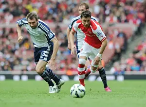 Mesut Ozil Outmaneuvers Gareth McAuley: Arsenal's Thrilling Victory over West Bromwich Albion, Premier League 2014/15