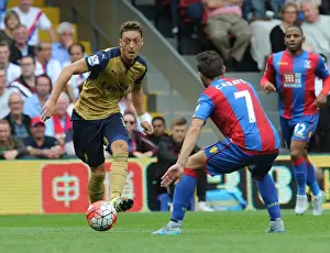Crystal Palace V Arsenal 2015-16 Prints: Mesut Ozil Under Pressure: A Battle in the Premier League - Crystal Palace vs