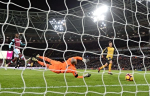 West Ham United V Arsenal 2016-17 Prints: Mesut Ozil Scores for Arsenal Against West Ham United, December 2016