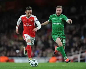 Mesut Ozil Scores Arsenal's Fourth Goal in Champions League Match Against Ludogorets (2016-17)