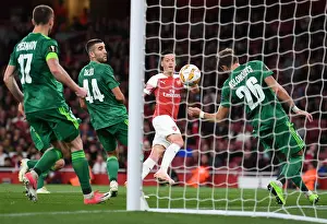 Arsenal V FC Vorskla Poltava 2018_19 Prints: Mesut Ozil Scores Arsenal's Fourth Goal Against Vorskla Poltava in Europa League Match