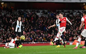 Arsenal V Newcastle United 2019-20 Prints: Mesut Ozil Scores Arsenal's Third Goal vs. Newcastle United (Premier League 2019-20)