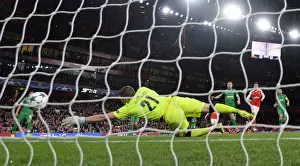 Arsenal V PFC Ludogorets Razgrad 2016-17 Prints: Mesut Ozil Scores Arsenal's Sixth Goal vs Ludogorets Razgrad in 2016-17 UEFA Champions League