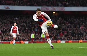 Images Dated 16th December 2017: Mesut Ozil Scores: Arsenal's Victory Against Newcastle United, Premier League 2017-18