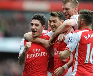 Arsenal V Liverpool 2014-15 Prints: Mesut Ozil Scores the Decisive Goal: Arsenal vs Liverpool (April 2015)